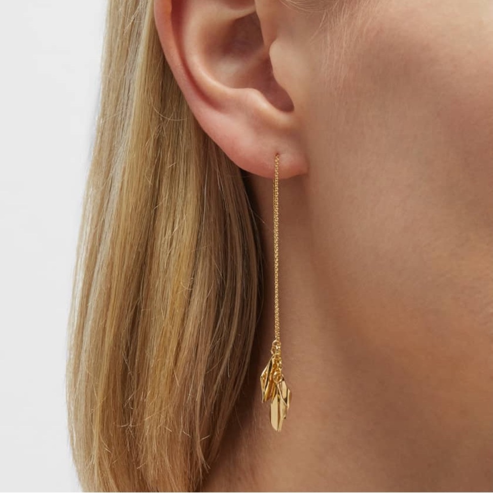 Soko Delicate Bidu Chain Threader Earrings $148